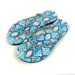 Vera Bradley Go Fish Flip Flops Medium Size 7 To 8 Womens Sandals